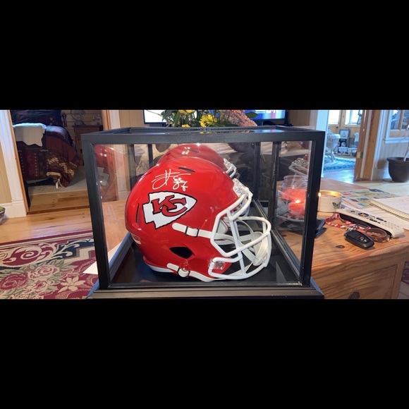 Travis Kelce signed (Beckett) full size helmet. - Picture 2 of 4